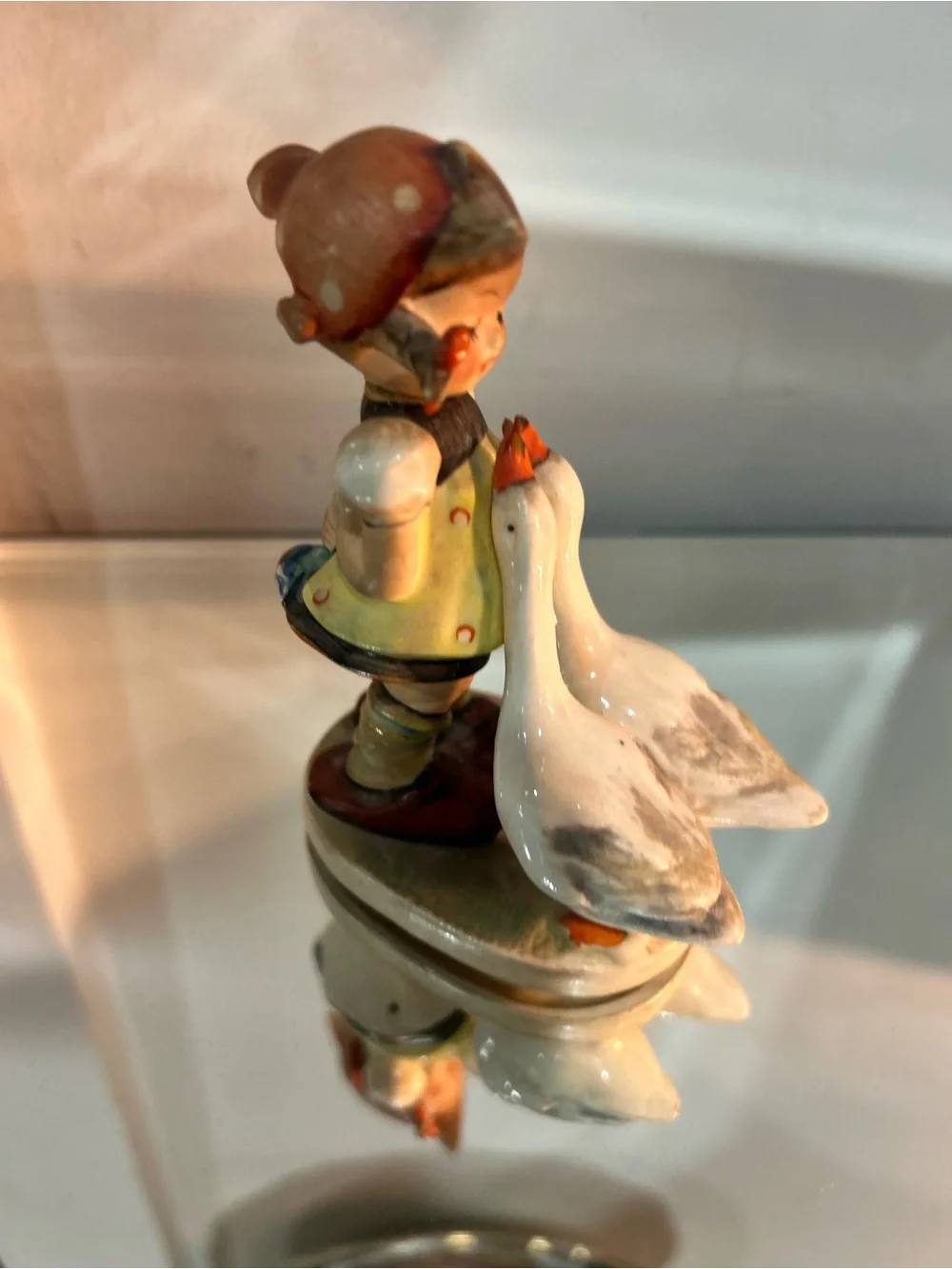 Hummel with rate stamp Girl with Geese Ceramic Figurine -